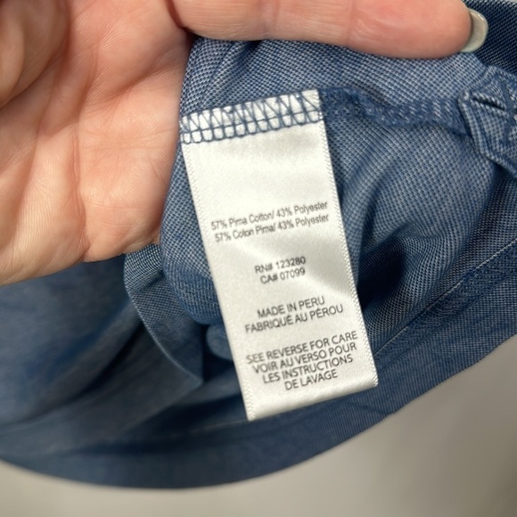 Travis Matthew Coastal Chest Striped blue Polo size XXL. Blue.Pima cotton - Picture 6 of 11